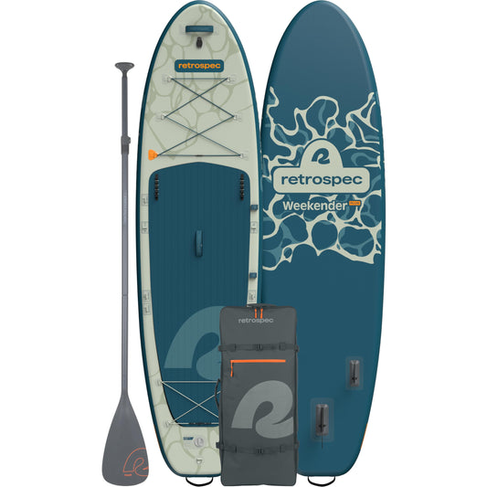 Retrospec Weekender 10'6" Inflatable Paddle Board iSUP Bundle | Double-Layer PVC All Skill Levels