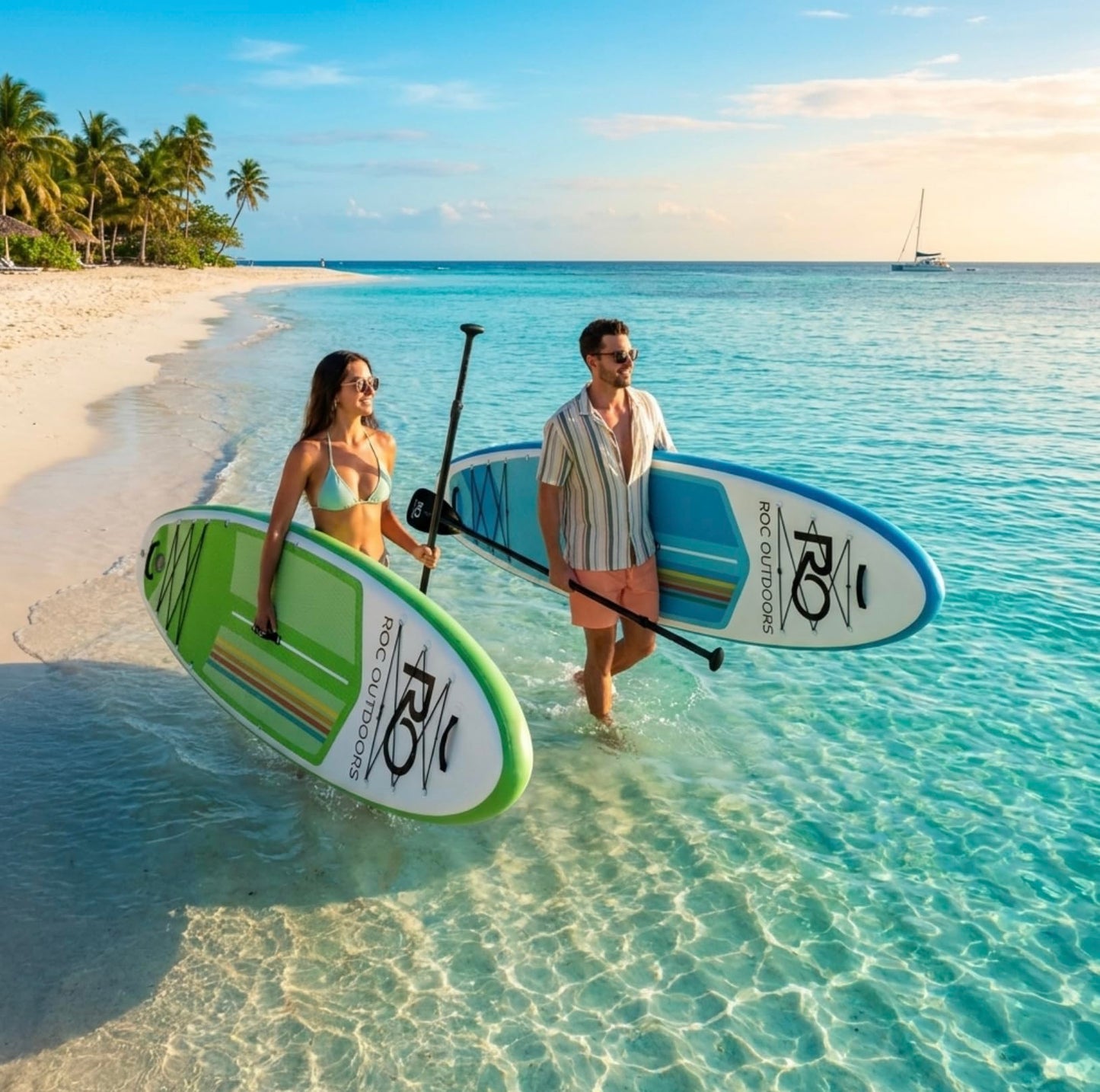 ROC 10'6" Inflatable Paddle Board with Kayak Seat | Wide Stable Non-Slip SUP Adults & Youth