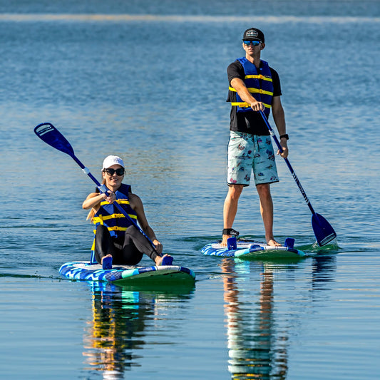 WAVESTORM 9'6" SUP Kayak Hybrid Foam Soft Top Paddle Board for Adults & Kids All Levels