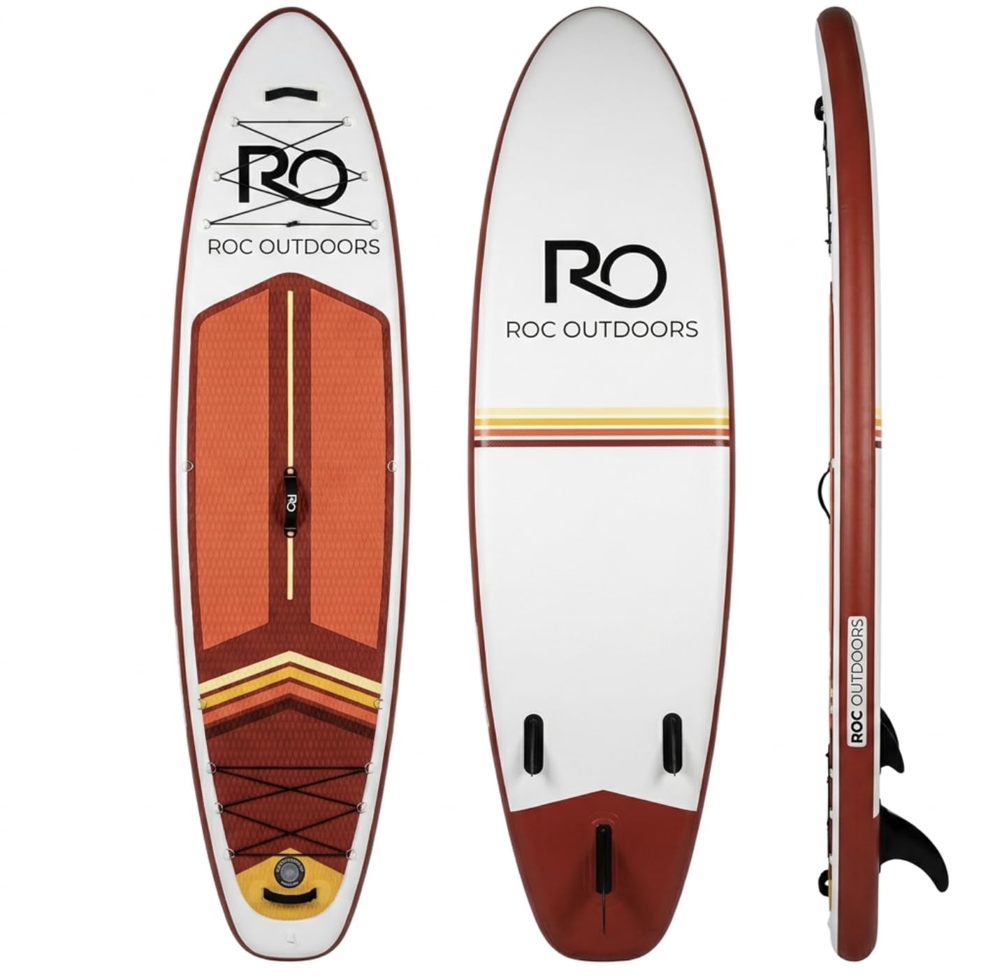 ROC Inflatable Paddle Board with Kayak Seat | Wide Stable Non-Slip SUP for Adults & Youth