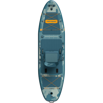 Retrospec June 11'6" Inflatable Fishing Paddle Board with Seat, Rod Holders & Non-Slip Deck