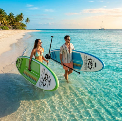 ROC 10'6" Inflatable Paddle Board with Kayak Seat | Wide Stable Non-Slip SUP Adults & Youth