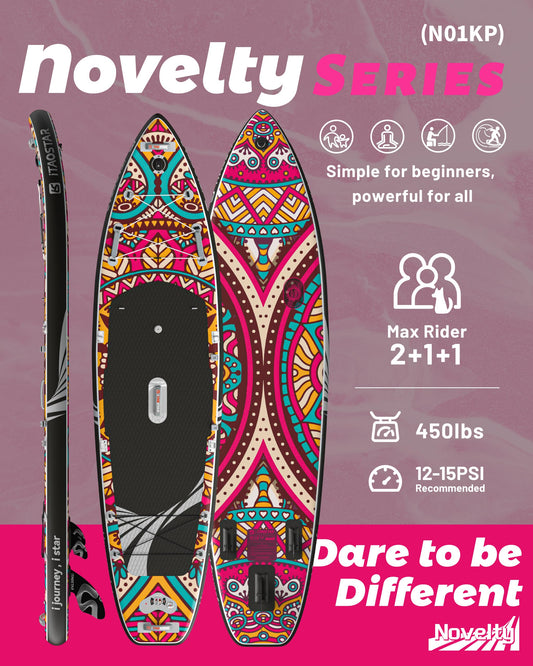 iTAOSTAR 11'6"x35" Inflatable Paddle Board with Seat | Stable SUP Yoga Fishing Adults + Accessories