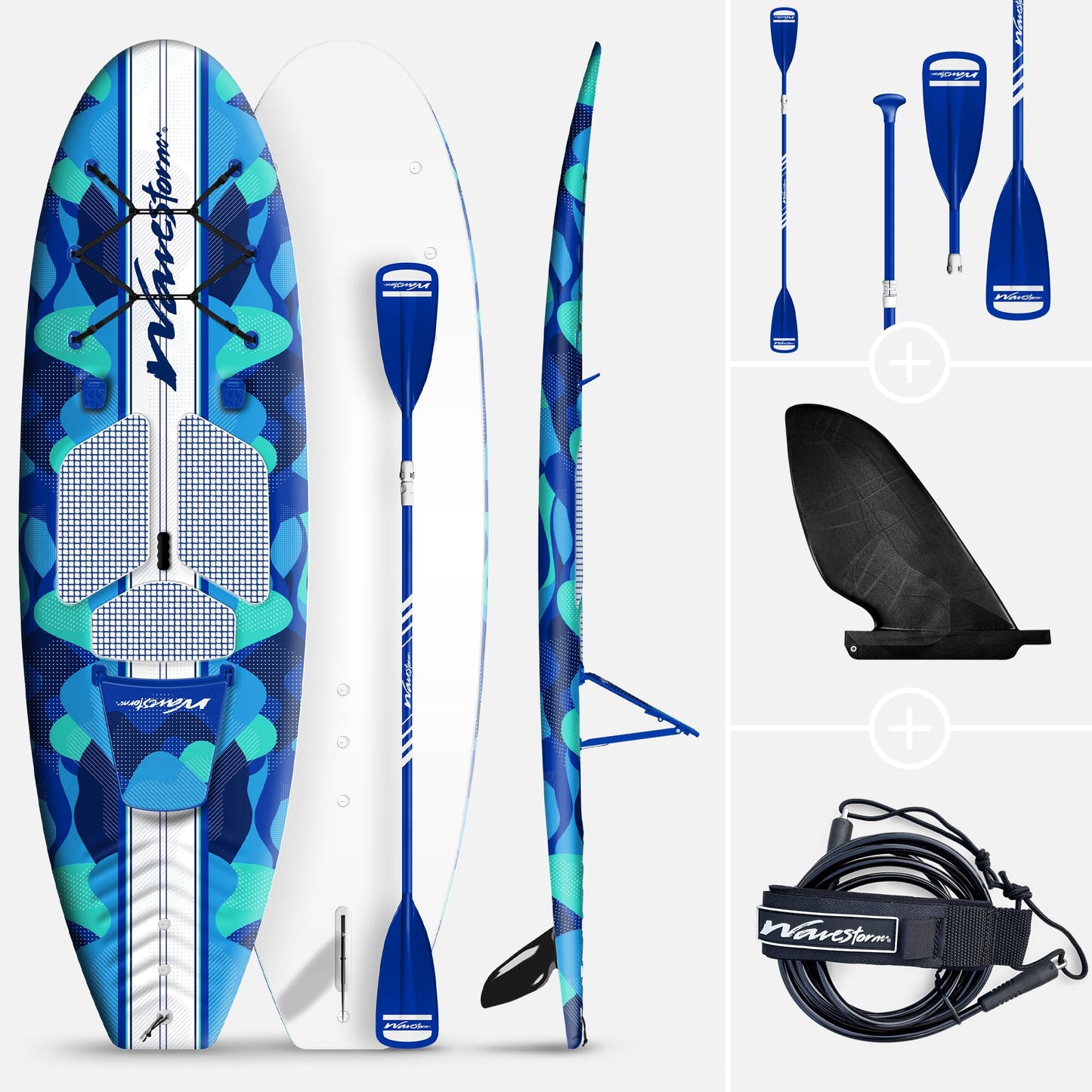 WAVESTORM 9'6" SUP Kayak Hybrid Foam Soft Top Paddle Board for Adults & Kids All Levels