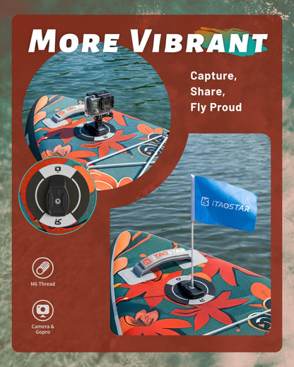 iTAOSTAR 11'6"x35" Inflatable Paddle Board with Seat | Stable SUP Yoga Fishing Adults + Accessories