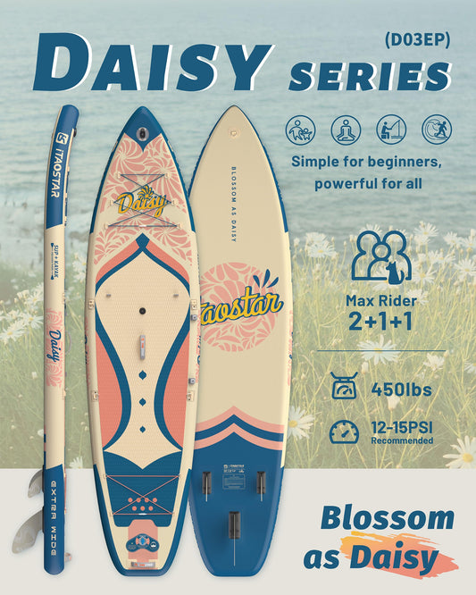 iTAOSTAR 34" Extra Wide Inflatable Paddle Board with Kayak Seat | Stable SUP for Adults All Levels